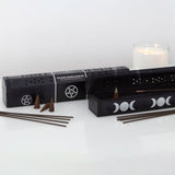 Pentagram Wooden Black Pepper Incense Box Set | Angel Clothing
