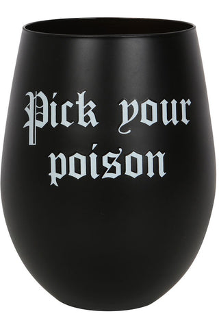 Pick Your Poison Stemless Wine Glass | Angel Clothing