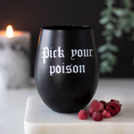 Pick Your Poison Stemless Wine Glass | Angel Clothing