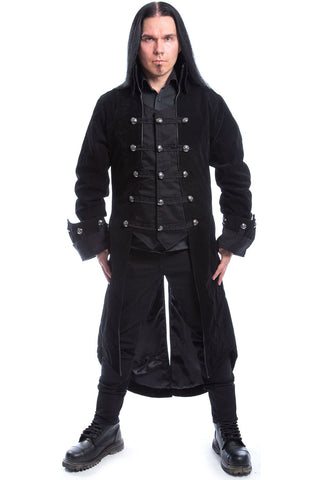 Poizen Velvet Pirate Coat Black | Angel Clothing