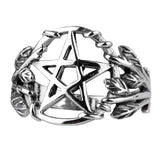Echt etNox Gothic Pentagram Ring Sterling Silver | Angel Clothing