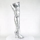 Pleaser SEDUCE 3000 Boots Silver | Angel Clothing