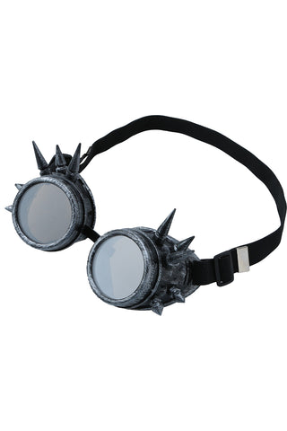 Steampunk Spike Goggles Antique Silver | Angel Clothing