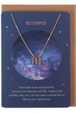 Scorpio Zodiac Necklace Card | Angel Clothing