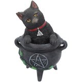 Smudge Black Cat Cauldron Figurine | Angel Clothing