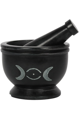 Soap Stone Triple Moon Pestle and Mortar | Angel Clothing