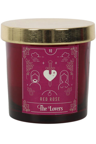 The Lovers Red Rose Tarot Candle | Angel Clothing