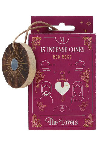 The Lovers Red Rose Tarot Incense Cones | Angel Clothing