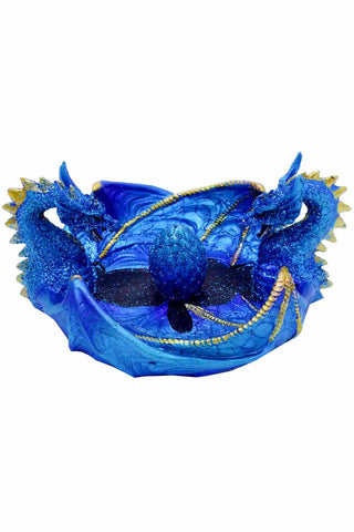 Twin Dragon Incense Holder Blue | Angel Clothing