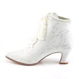 Fabulicious Victorian 30 Boots Ivory | Angel Clothing