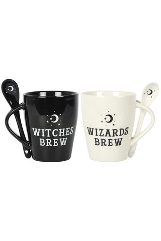 Witch and Wizard Couples Mug and Spoon Set | Angel Clothing