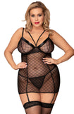 YesX Plus Size Black Chemise | Angel Clothing
