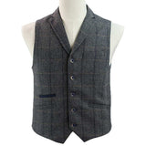 Albert Grey Tweed Steampunk Waistcoat (36, 78) | Angel Clothing