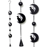 Alchemy Black Cat and Moon Wind Chime | Angel Clothing