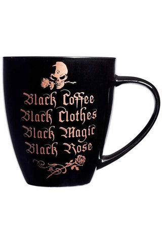 Alchemy Gothic Black Coffee Black Clothes Mug | Angel Clothing