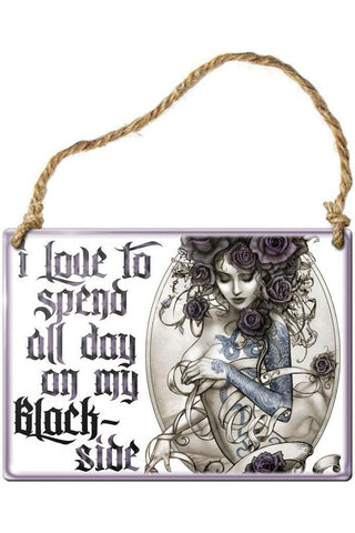 Alchemy Black Side Steel Hanging Plaque | Angel Clothing