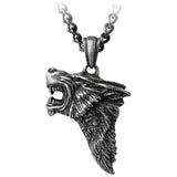 Alchemy Gothic Dark Wolf Pendant P833 | Angel Clothing