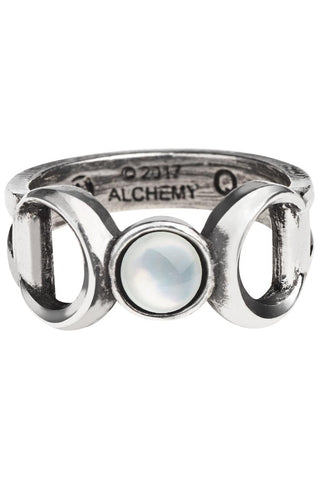 Alchemy Gothic Triple Goddess Ring R219 | Angel Clothing
