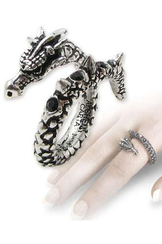 Alchemy Gothic Vis Viva Dragon Ring R183 | Angel Clothing