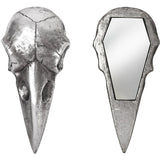 Alchemy Silver Raven Skull Hand Mirror | Angel Clothing