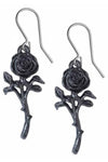 Alchemy The Romance of the Black Rose Earrings E421 | Angel Clothing