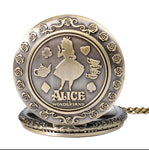 Alice In Wonderland Steampunk Pocket Watch on Necklace Chain | Angel Clothing