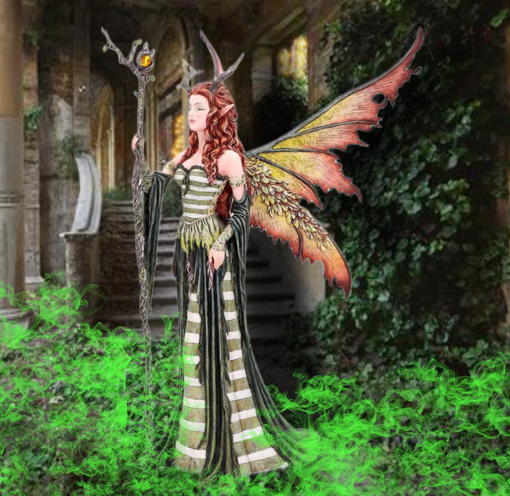 Nemesis Now The Green Woman - Statuina Fata Amy Brown 49 Cm, Resina Dipinta A Mano