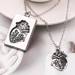 Anatomical Heart Love Token Necklace Set | Angel Clothing