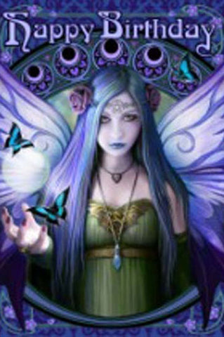 Anne Stokes Mystic Aura Fairy Birthday Card | Angel Clothing