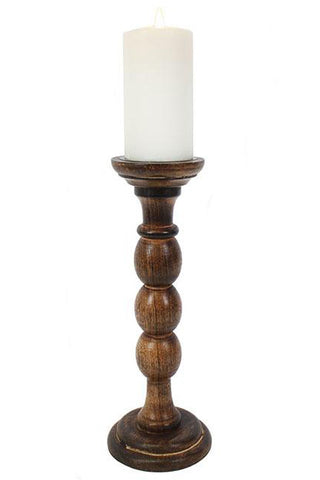 Antique wooden candle stand 30cm | Angel Clothing