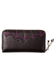Banned Purple Bats Embroidery Purse | Angel Clothing