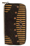 Banned Brown Striped Steampunk Wallet | Angel Clothing
