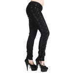 Banned Corset Style Black Skinny Jeans | Angel Clothing