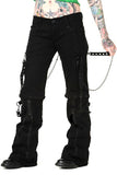 Banned Ladies Zip off Bondage Trousers/Shorts Black Chains | Angel Clothing