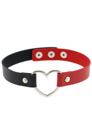 Black and Red Gothic Heart Choker | Angel Clothing