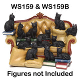 Black Cat Sofa Figure Display Stand | Angel Clothing