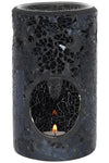 Black Crackle Pillar Oil Burner | Angel Clothing