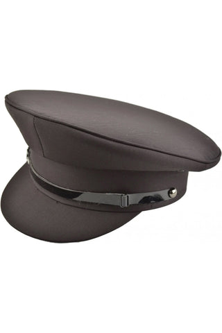 Black Military Peaked Cap | Angel Clothing