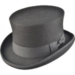 Black Wool Felt Steampunk Top Hat | Angel Clothing
