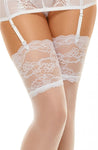 Beauty Night Romance Stockings White | Angel Clothing