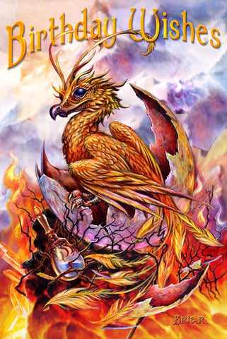 Briar Birthday Phoenix Birthday Card | Angel Clothing