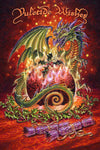 Briar Flaming Dragon Pudding Christmas Card | Angel Clothing