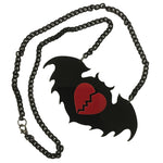 Broken Heart Bat Necklace | Angel Clothing