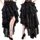 Burleska Black Lace Ophelie Waterfall Skirt | Angel Clothing