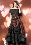 Burleska Carnation Victorian Maxi Skirt Brass | Angel Clothing