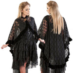 Burleska Catherine Cape Black Lace | Angel Clothing