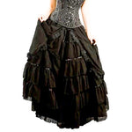 Burleska Victorian Gothic Skirt Black Chiffon | Angel Clothing