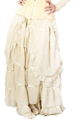 Burleska Victorian Gothic Skirt Cream | Angel Clothing