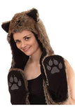 Cat Bear or Wolf Hood with Scarf and Pockets - Hat | Angel Clothing