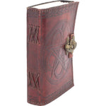 Pentagram Leather Embossed Journal with Lock | Angel Clothing